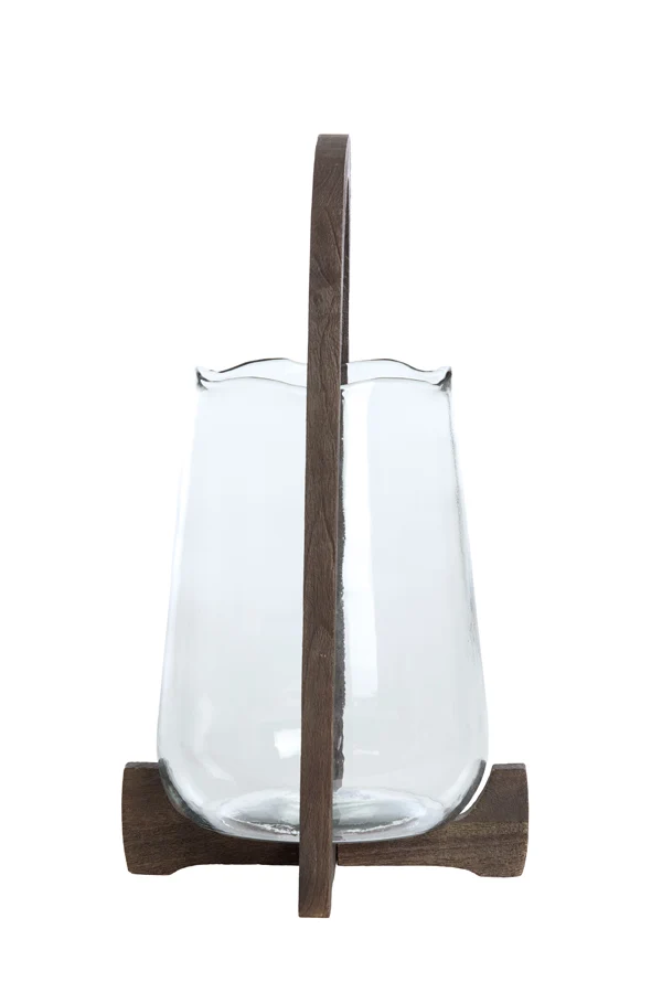 Hurricane 26x48 cm ANOSY glass clear+wood matt dark brown