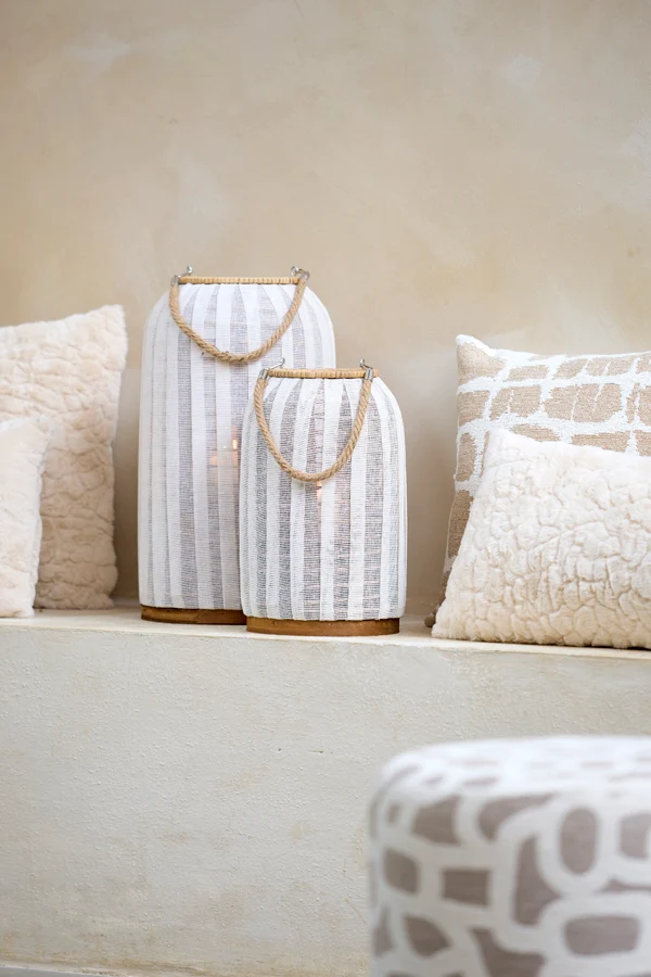 Hurricane 26x47 cm YLINA linen natural+wood natural