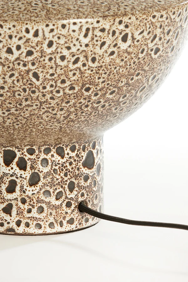 Lamp base 32x22 cm YASUR ceramics cream+black