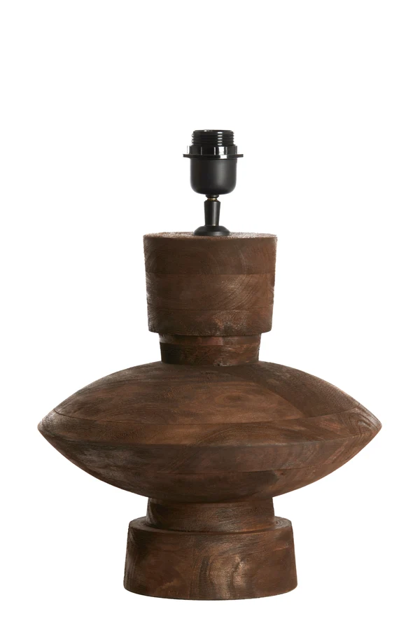 Lamp base 31x31 cm FIERA wood matt dark brown