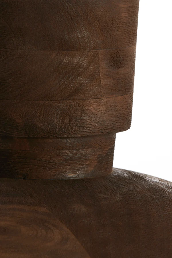 Lamp base 31x31 cm FIERA wood matt dark brown