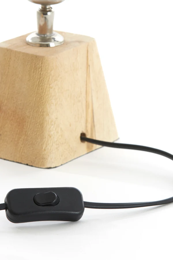Lamp base 18x13x15 cm KARDAN wood matt natural