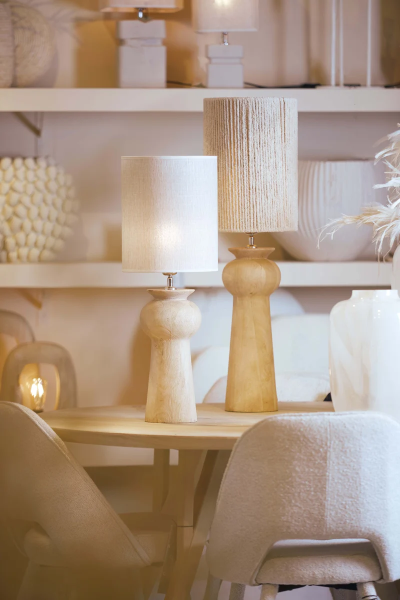 Lamp base 17x35 cm BAGLIO wood matt natural