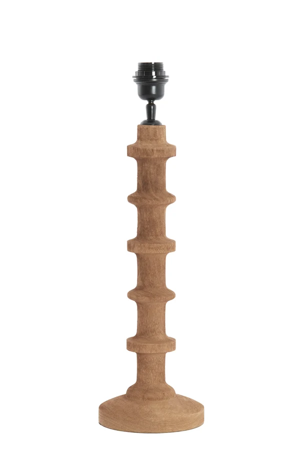 Lamp base 16x45 cm CECILY wood matt grey-brown
