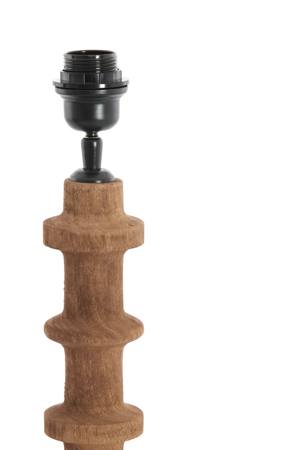 Lamp base 16x45 cm CECILY wood matt grey-brown