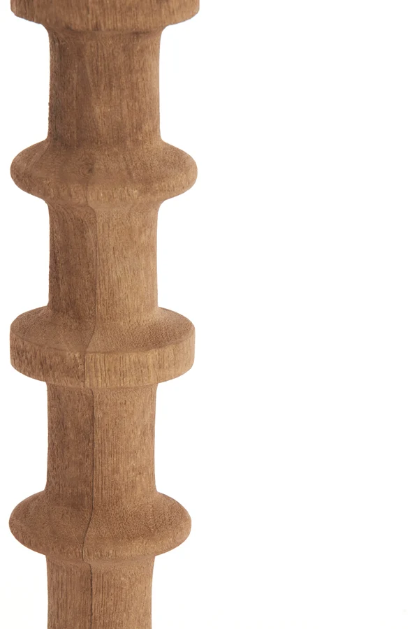 Lamp base 16x45 cm CECILY wood matt grey-brown