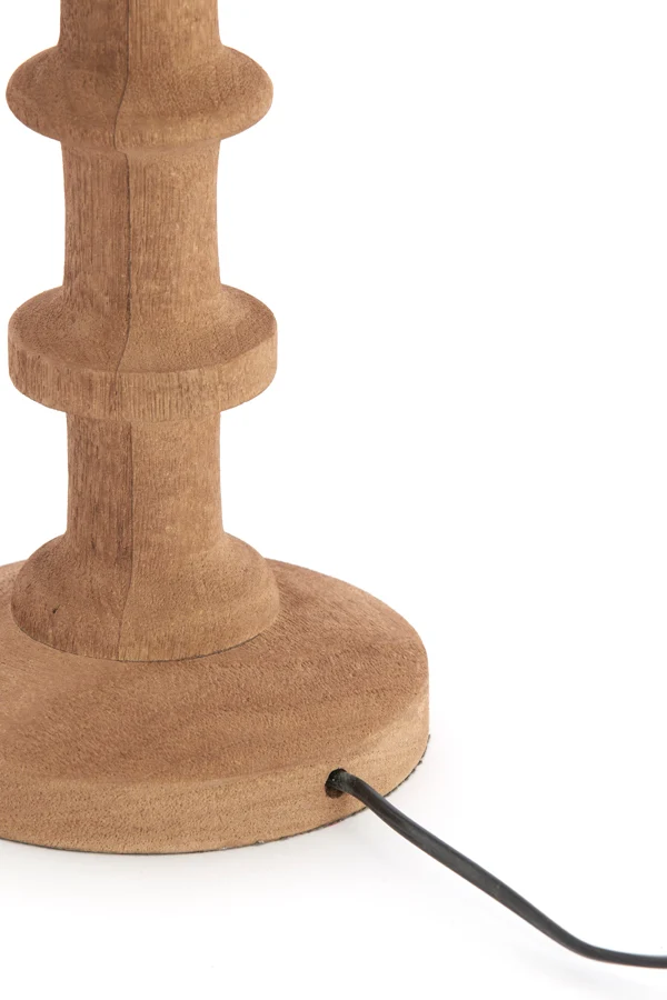 Lamp base 16x45 cm CECILY wood matt grey-brown