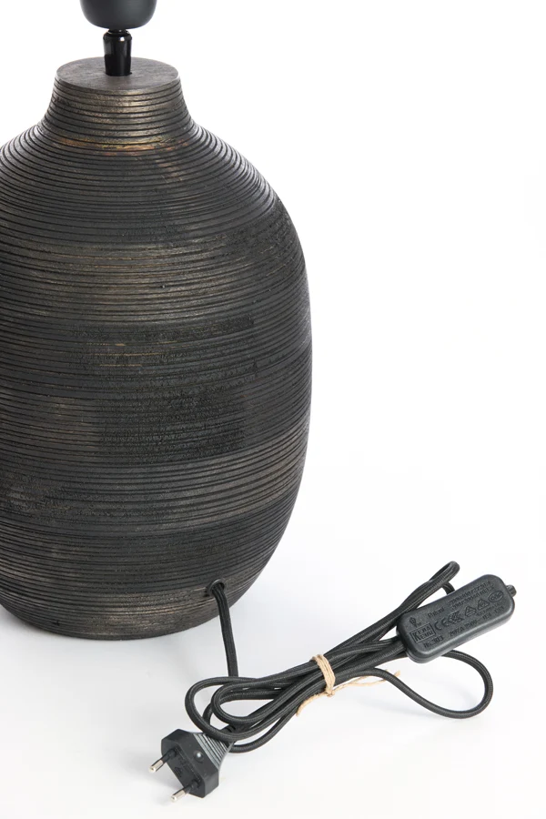 Lamp base 22x39 cm KHOMAI wood antique brown