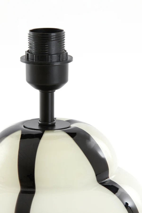 Lamp base 22x28 cm YLIEN glass cream-black+black