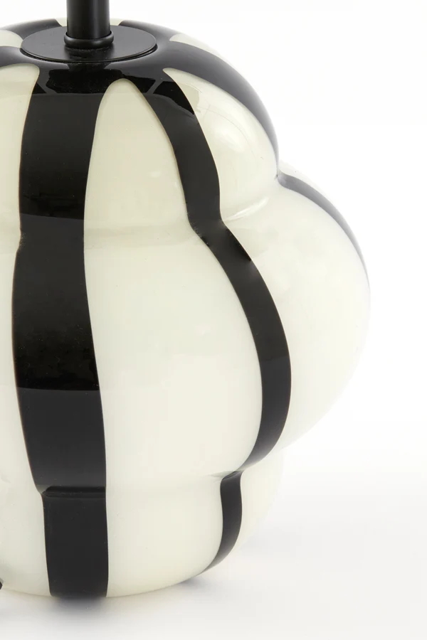 Lamp base 22x28 cm YLIEN glass cream-black+black