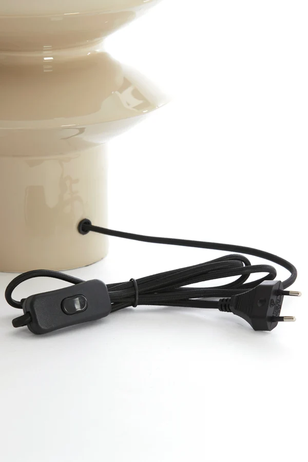 Lamp base 22x26 cm PETCH shiny light grey