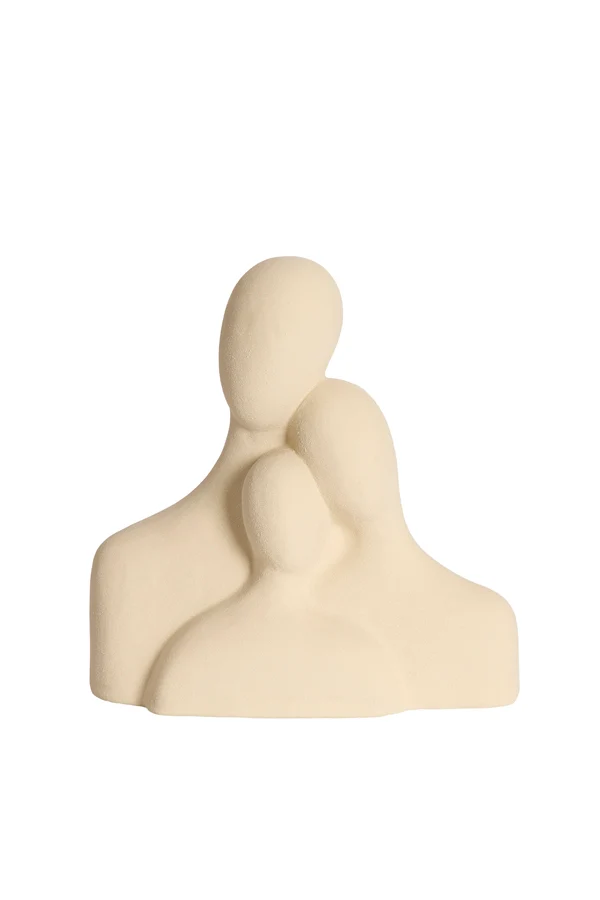 Ornament 28x13x29 cm SOLINE ceramics matt cream