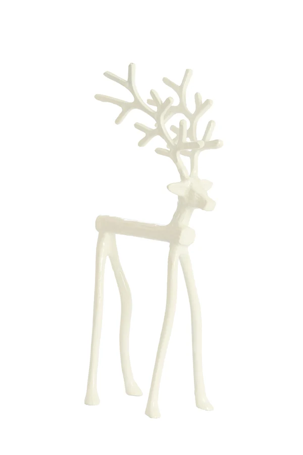 Ornament 20,5x17x36 cm REINDEER shiny cream