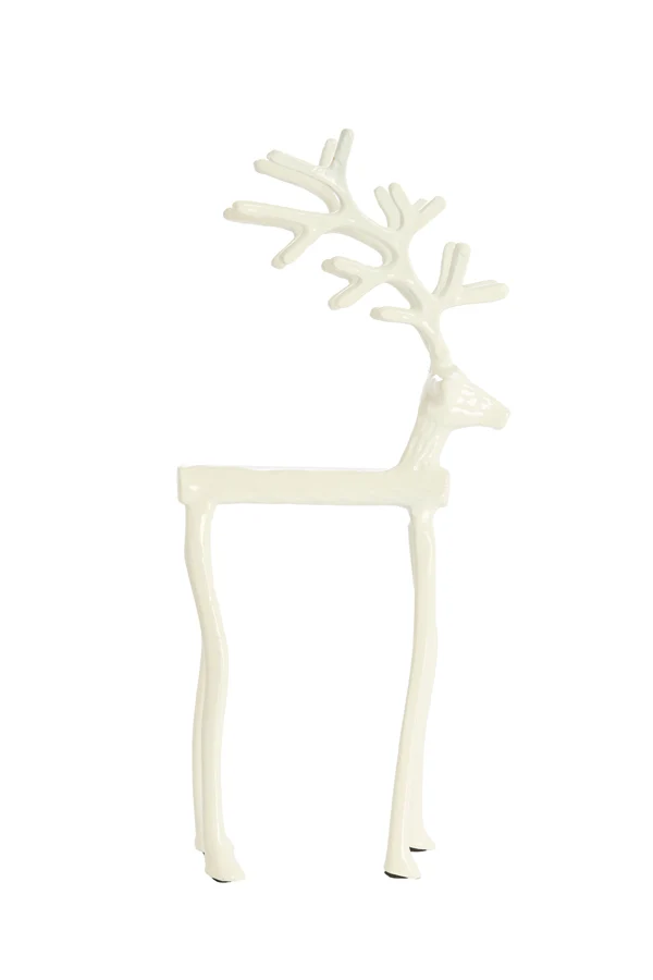 Ornament 20,5x17x36 cm REINDEER shiny cream