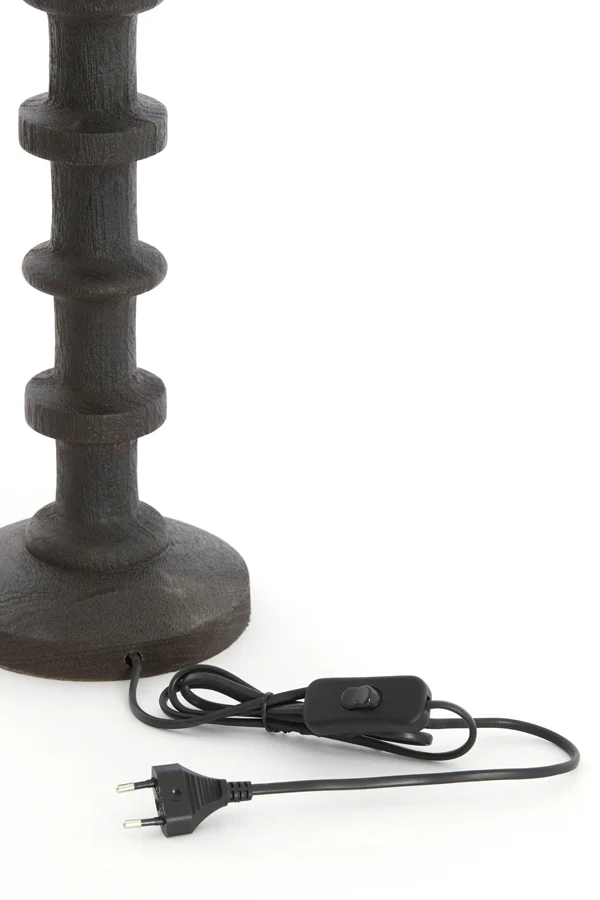 Lamp base 16x45 cm CECILY wood matt dark russet