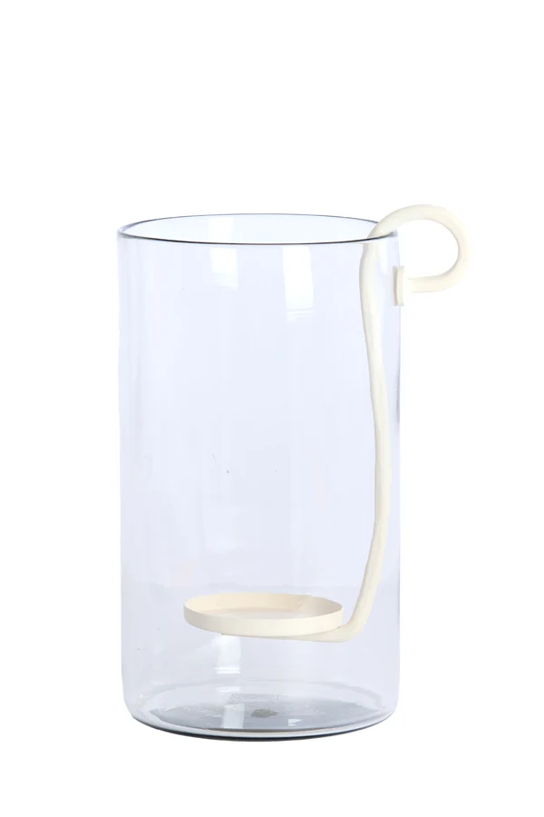 Hurricane 23x18x33 cm DOLEGA glass clear+cream