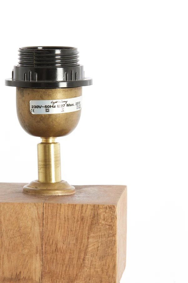 Lamp base 9x9x36 cm CUMANI wood dark brown
