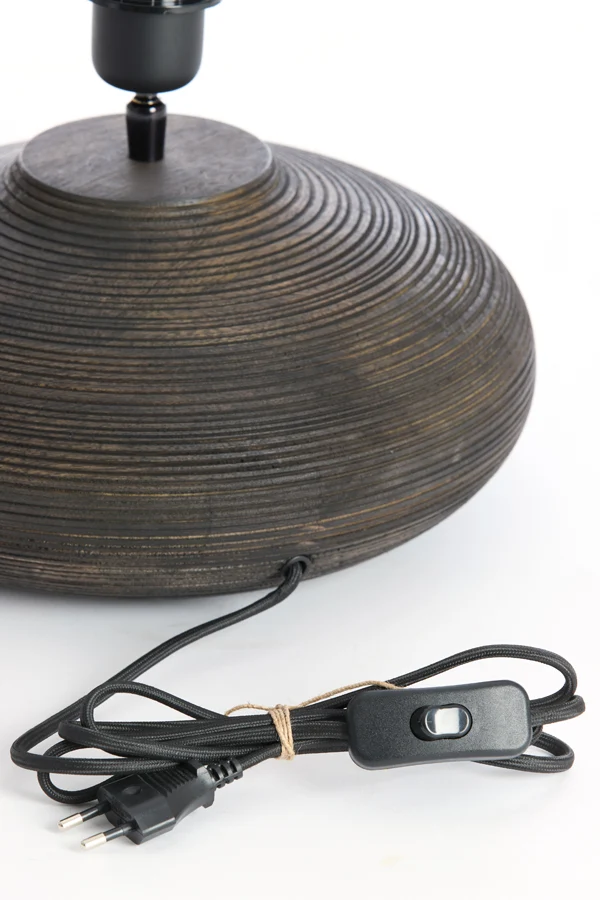Lamp base 30x23 cm KHOMAI wood antique brown