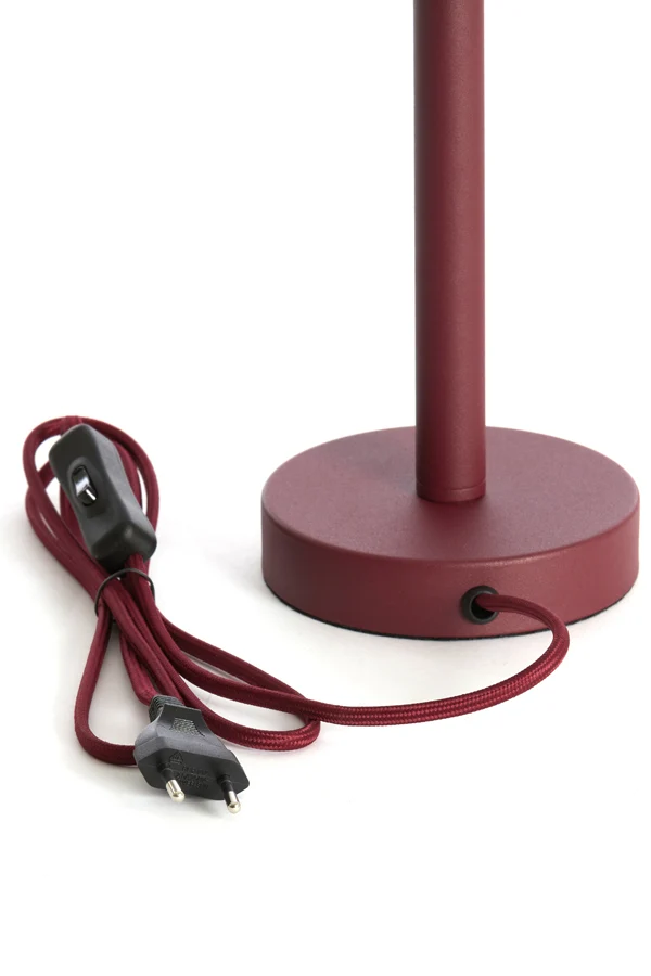 Lamp base 12x26 cm WASHINGTON matt burgundy