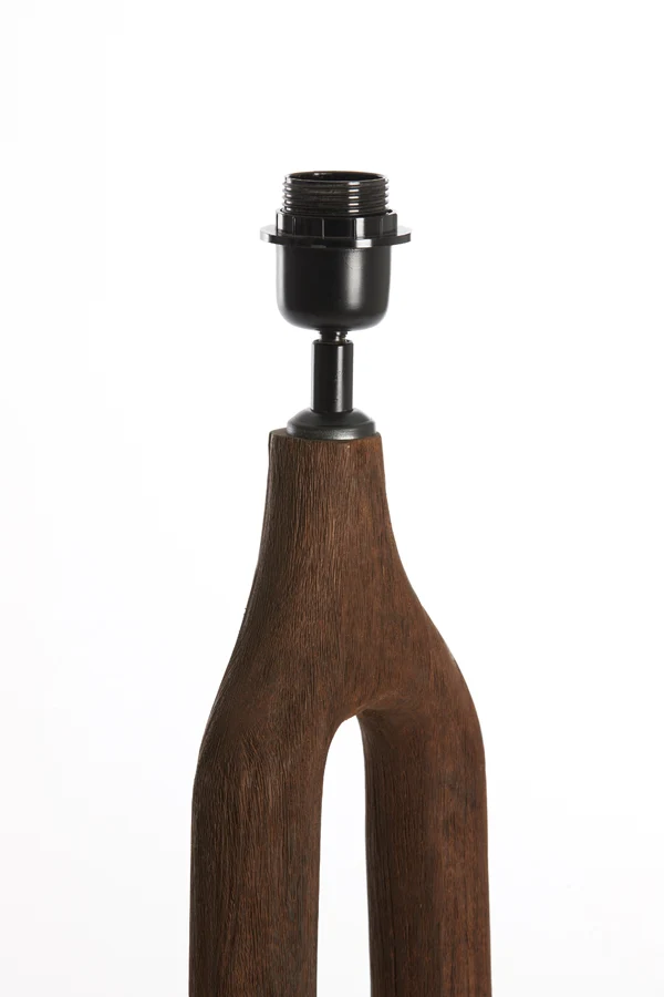 Lamp base 20x55 cm XITTA wood matt dark brown