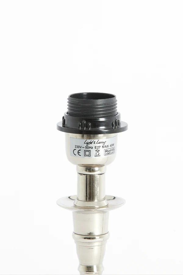 Lamp base 8x8x25 cm DELHI nickel