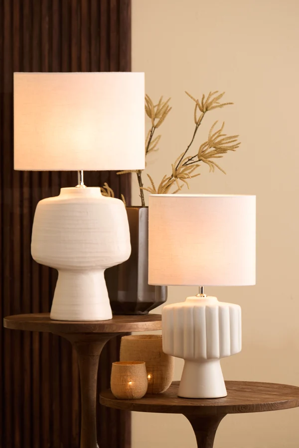 Lamp base 29,5x18,5x49 cm GANDORO ceramics matt cream