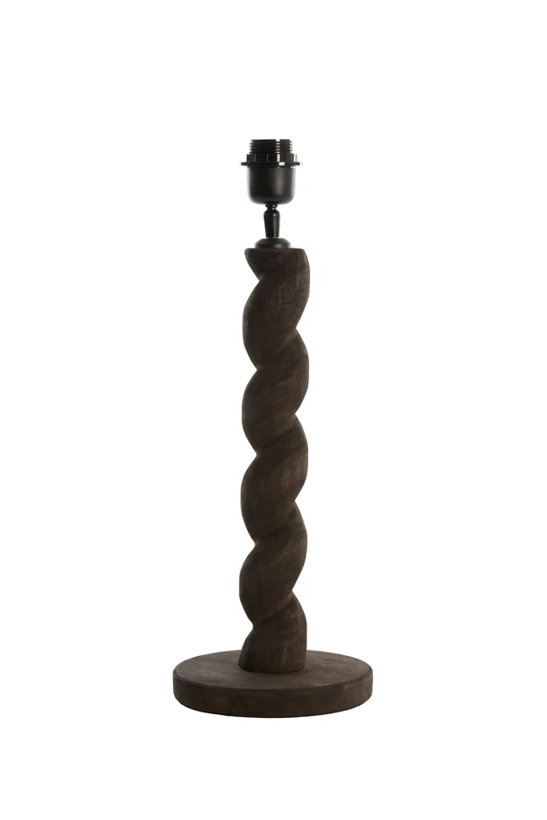 Lamp base 15x45 cm NANNO wood matt grey-brown