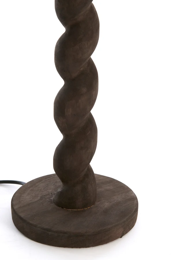 Lamp base 15x45 cm NANNO wood matt grey-brown