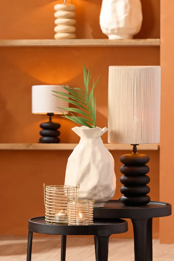 Lamp base 12x12 cm BUDONGO wood black
