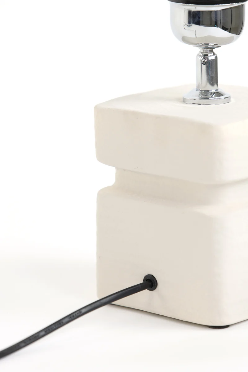 Lamp base 12,5x12,5x24,5 cm AMTA ceramics cream