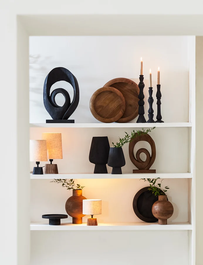 Lamp base 11x9x19 cm KARDAN wood matt brown