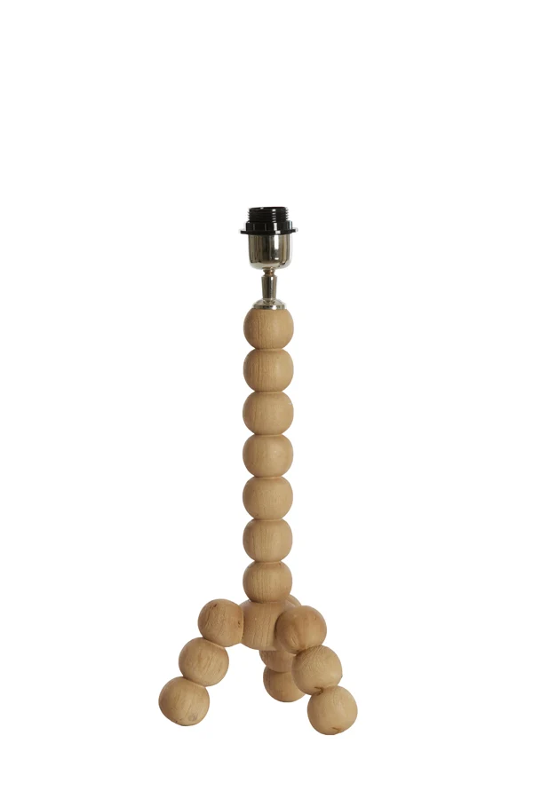 Lamp base 20x20x40 cm VEGLIO wood matt natural