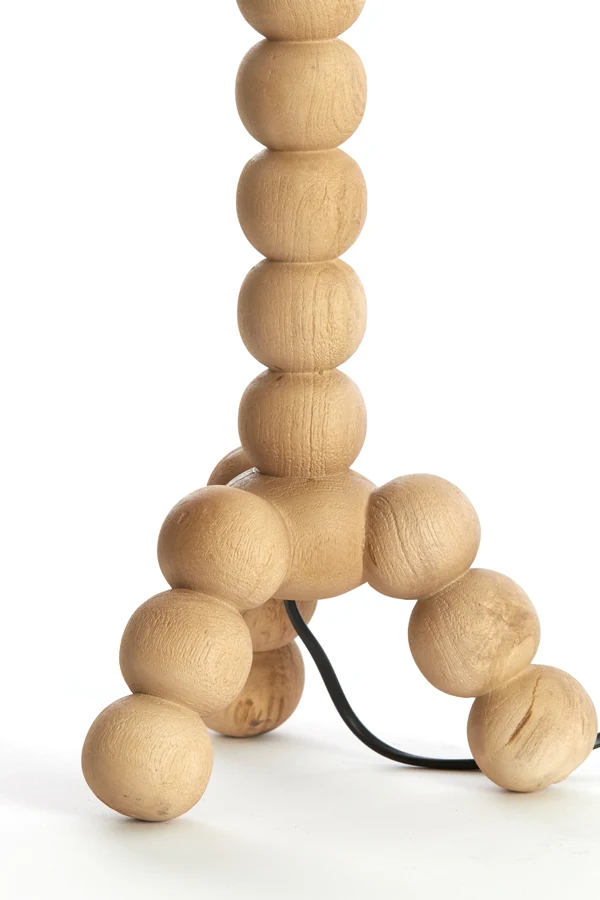 Lamp base 20x20x40 cm VEGLIO wood matt natural