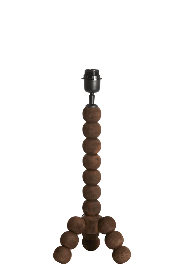 Lamp base 20x20x40 cm VEGLIO wood matt dark brown