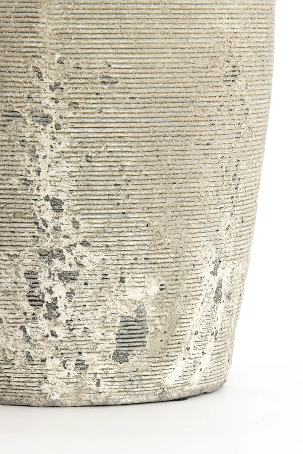 Lamp base 28x70 cm LUCENTE ceramics texture grey