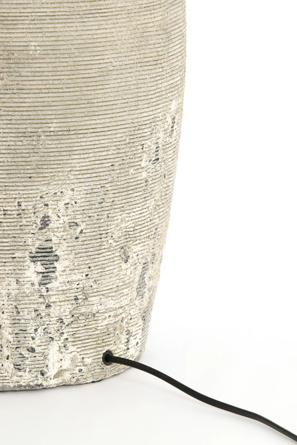 Lamp base 28x70 cm LUCENTE ceramics texture grey