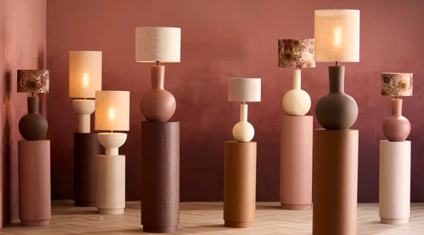 Lamp base 28,5x52 cm ULLOA ceramics matt dark brown