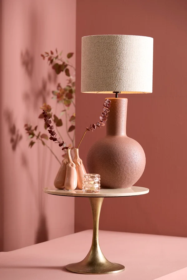 Lamp base 28,5x52 cm ULLOA ceramics dark old pink