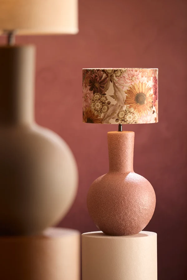 Lamp base 28,5x52 cm ULLOA ceramics dark old pink