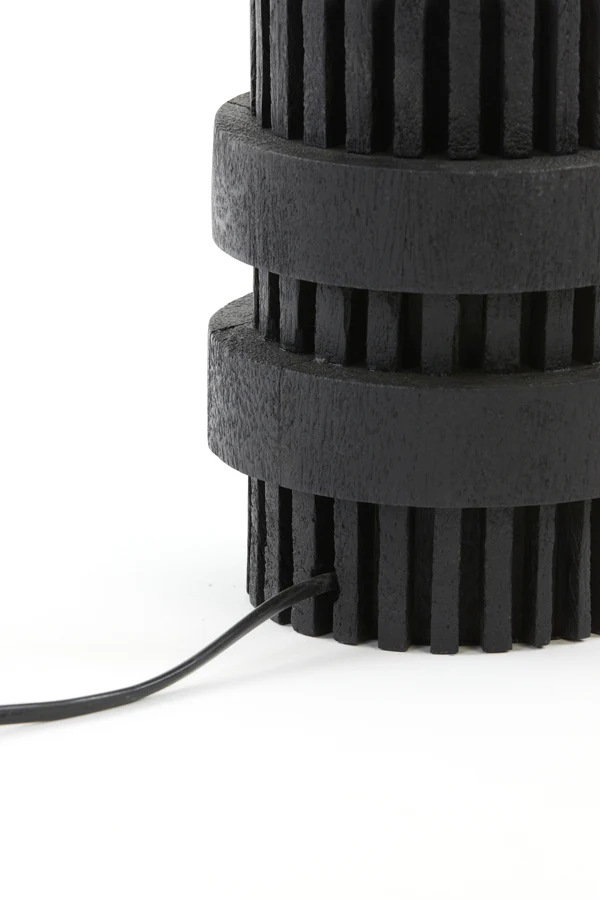 Lamp base 15x30 cm SAKURA wood matt black