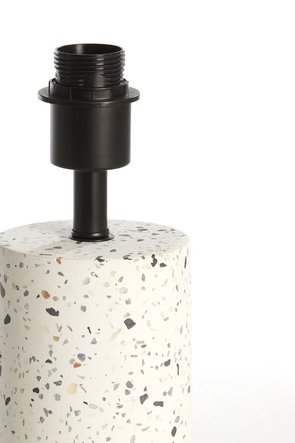 Lamp base 11x25 cm RANDY terrazzo white+matt black
