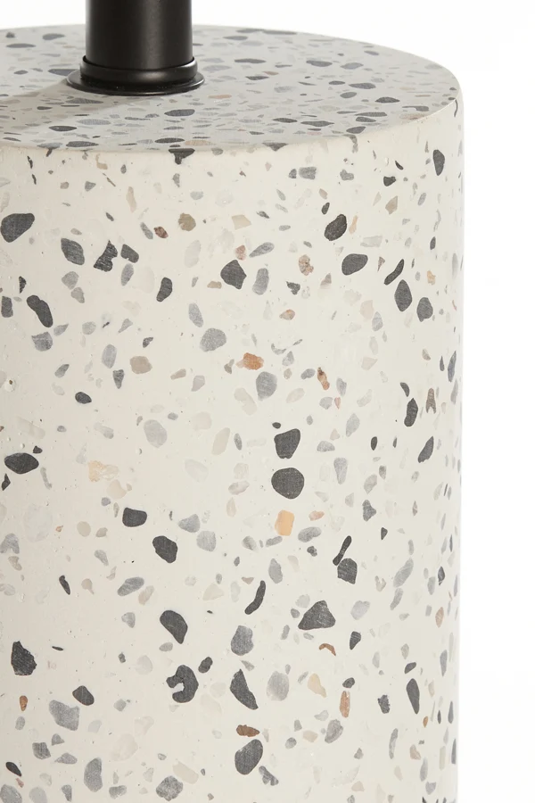 Lamp base 11,5x41 cm RANDY terrazzo white+matt black