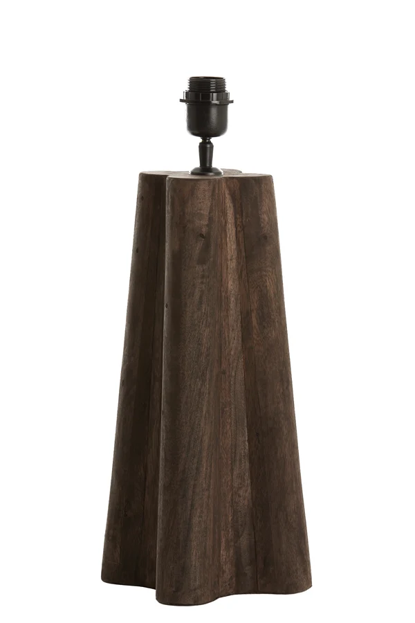 Lamp base 15x15x40 cm NAVELLI wood matt grey-brown