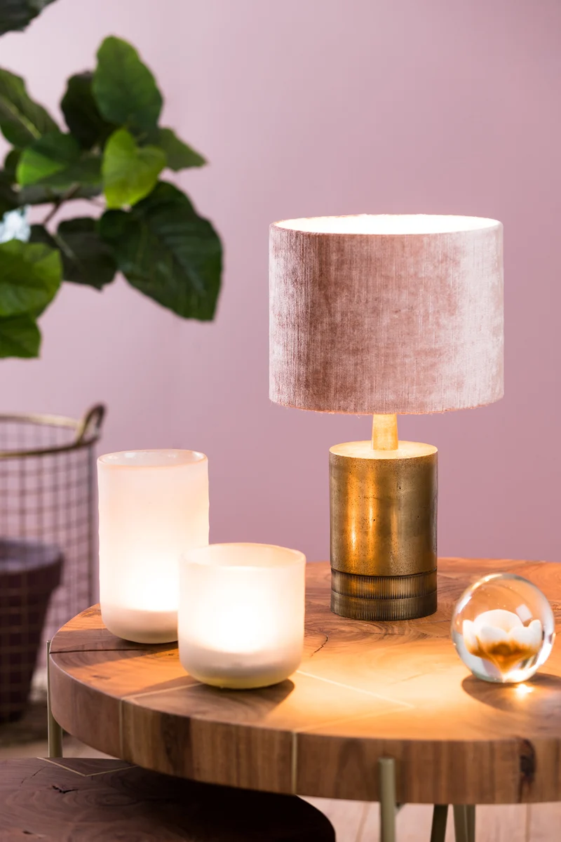 Lamp base 10x17 cm SAVI raw antique bronze