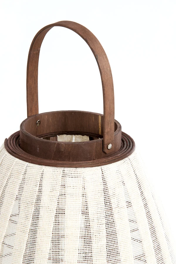 Hurricane 38x70 cm DAZIO linen natural+dark brown wood