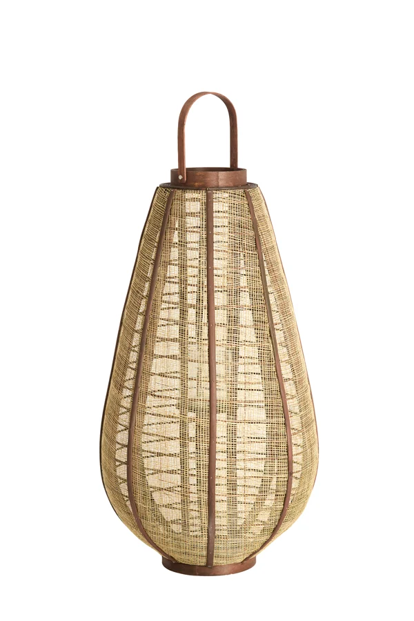 Hurricane 37x69,5 cm LINOA linen brown+wood dark brown