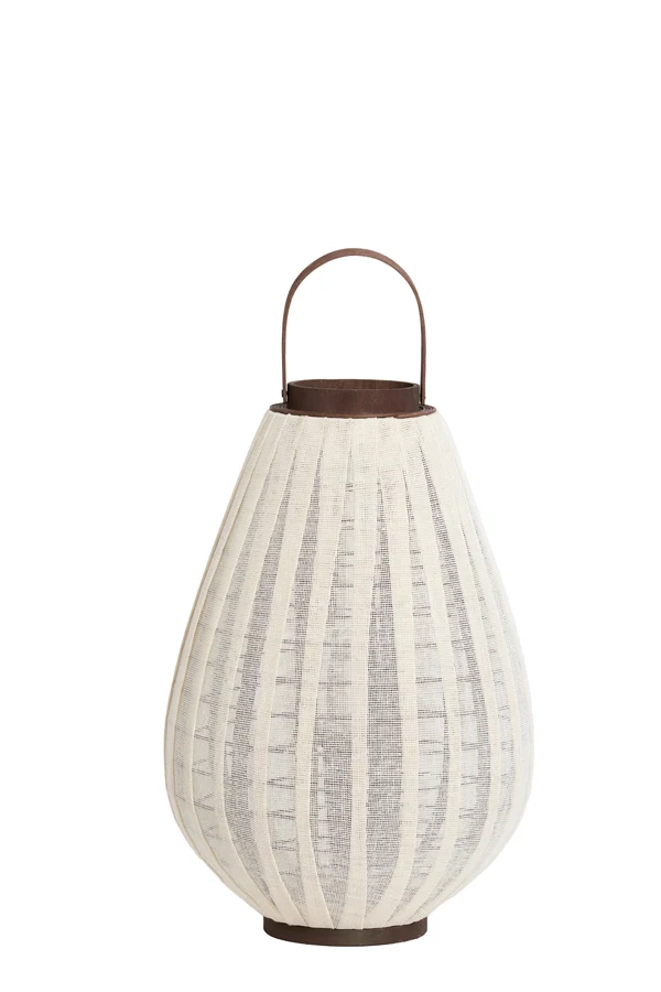 Hurricane 36x55 cm DAZIO linen natural+dark brown wood