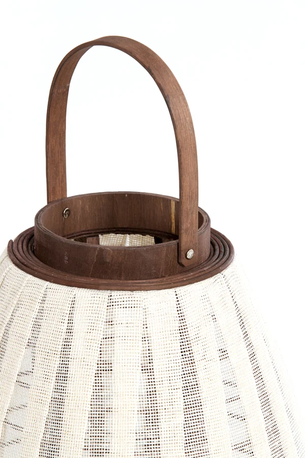 Hurricane 36x55 cm DAZIO linen natural+dark brown wood