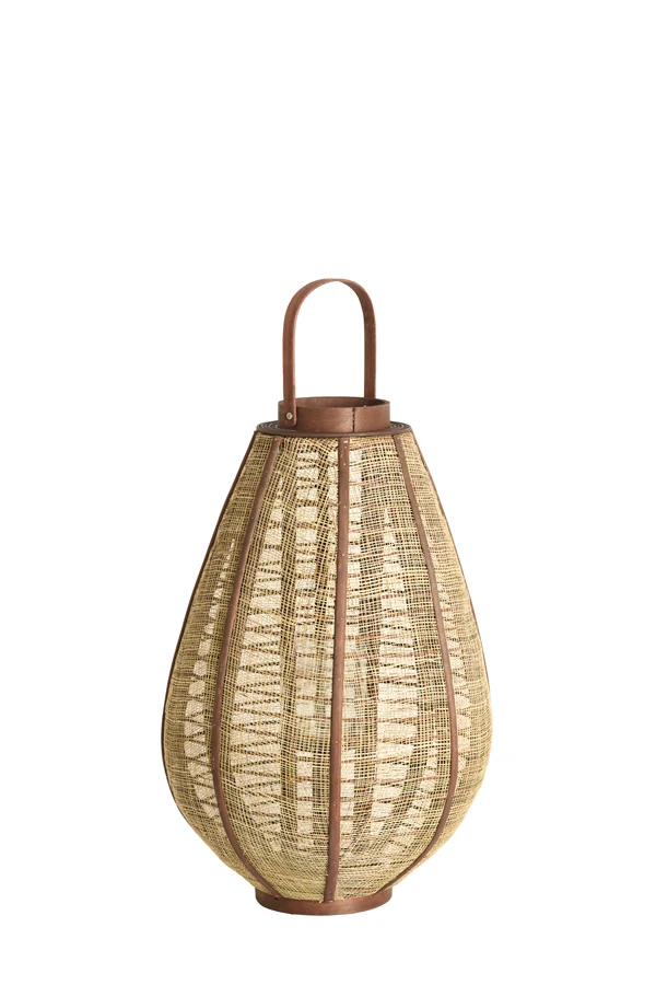 Hurricane 36x55,5 cm LINOA linen brown+wood dark brown