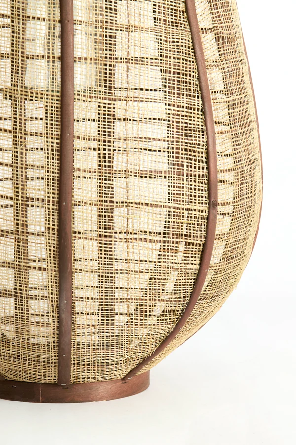 Hurricane 36x55,5 cm LINOA linen brown+wood dark brown